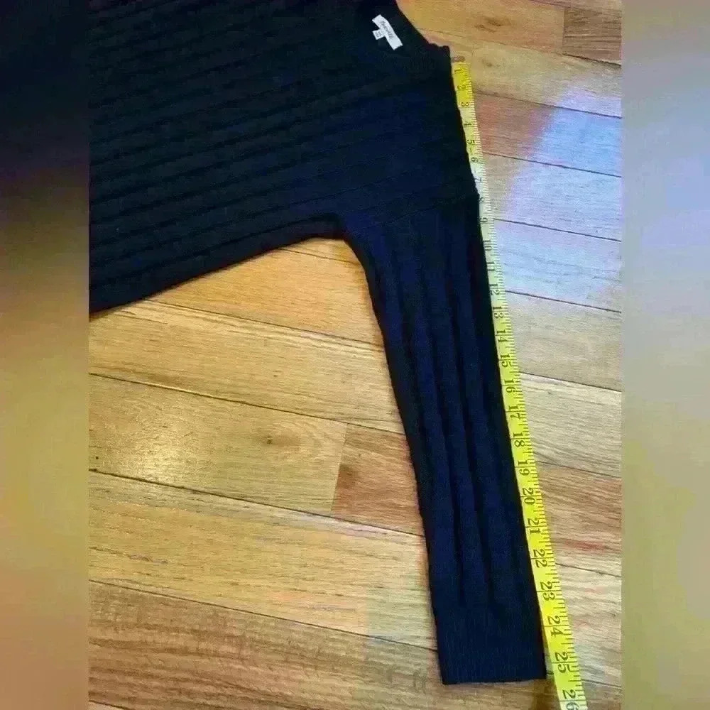 Madewell Resourced Ribbed Midi Black Wool Blend Sweater Dress Womens Sz XXS READ - Picture 10 of 13